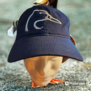 Men's Ducks Unlimited Trucker Hat Velcro Adjustable - Navy Blue